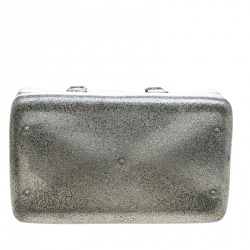 Pre Owned Furla Grey/Silver Shimmering Glossy Rubber Candy Satchel