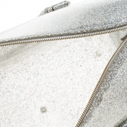 Pre Owned Furla Grey/Silver Shimmering Glossy Rubber Candy Satchel