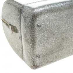 Pre Owned Furla Grey/Silver Shimmering Glossy Rubber Candy Satchel