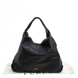 مملوكة مسبقًا Furla Black Leather Elisabeth Hobo