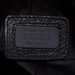 Pre Owned Furla Blue Leather Piper Lux Top Handle Bag