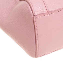 Pre Owned Furla Pink Leather Mini Ginevra Crossbody Bag