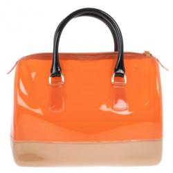 Pre Owned Furla Tricolour Candy Satchel