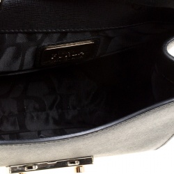 Pre Owned Furla Black Leather Julia Top Handle Shoulder Bag