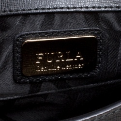 Pre Owned Furla Black Leather Julia Top Handle Shoulder Bag