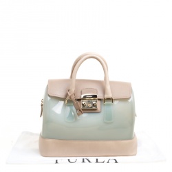 Pre Owned Furla Multicolor Glossy Rubber and Leather Candy Satchel