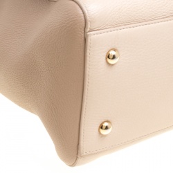 Pre Owned Furla Tri Color Leather Top Handle Bag