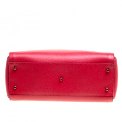 Furla Red Leather Medium Metropolis Top Handle Bag