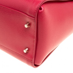 Furla Red Leather Medium Metropolis Top Handle Bag