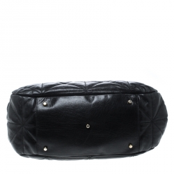 Pre Owned Furla Black Quilted Leather Tote