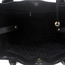 Pre Owned Furla Black Quilted Leather Tote