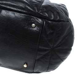Pre Owned Furla Black Quilted Leather Tote