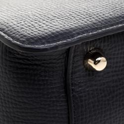 Pre Owned Furla Black Leather Chiara Top Handle Bag