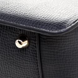 Pre Owned Furla Black Leather Chiara Top Handle Bag