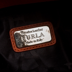 Pre Owned Furla Beige Leather Top Handle Bag