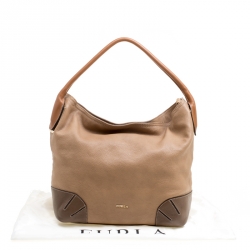 Pre Owned Furla Brown Leather Arcadia Hobo