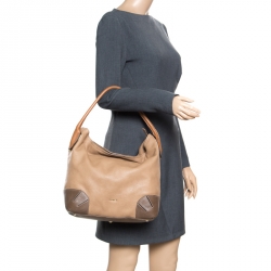 Pre Owned Furla Brown Leather Arcadia Hobo