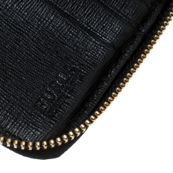 Pre Owned Furla Black Leather Small Classic Zip Around Wallet 