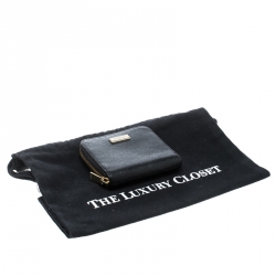 Pre Owned Furla Black Leather Small Classic Zip Around Wallet 