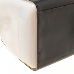 Pre Owned Furla Multicolor Glossy Rubber and Leather Leopard Detailed Candy Satchel