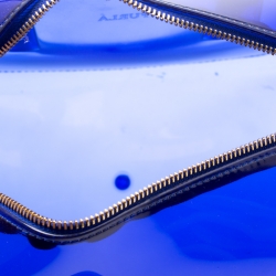 Pre Owned Furla Clear Blue Rubber Candy Satchel