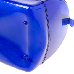 Pre Owned Furla Clear Blue Rubber Candy Satchel