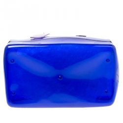Pre Owned Furla Clear Blue Rubber Candy Satchel