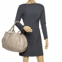 Pre Owned Furla Taupe Leather Shoulder Bag