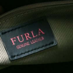 Pre Owned Furla Grey Leather Shopper Tote