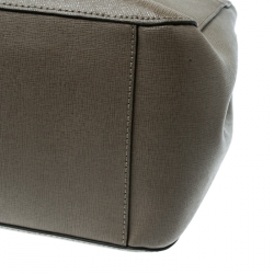 Pre Owned Furla Grey Leather Shopper Tote