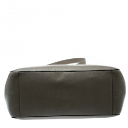 Pre Owned Furla Grey Leather Shopper Tote