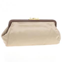 مملوكة مسبقًا Furla Taupe Evening Clutch