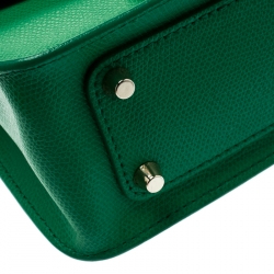 Pre Owned Furla Green Leather Metropolis Chain Crossbody Bag