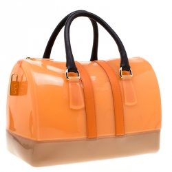 Pre Owned Furla Multicolor Rubber and Leather Candy Satchel