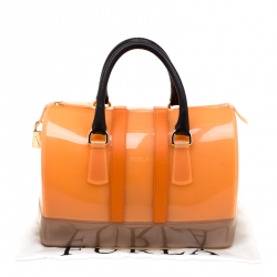 Pre Owned Furla Multicolor Rubber and Leather Candy Satchel