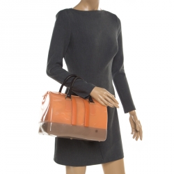 Pre Owned Furla Multicolor Rubber and Leather Candy Satchel