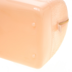 Pre Owned حقيبة فورلا كاندي مطاط نقش تمساح وردية فاتحة