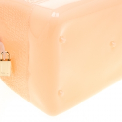 Pre Owned حقيبة فورلا كاندي مطاط نقش تمساح وردية فاتحة