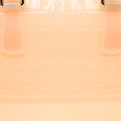 Pre Owned حقيبة فورلا كاندي مطاط نقش تمساح وردية فاتحة