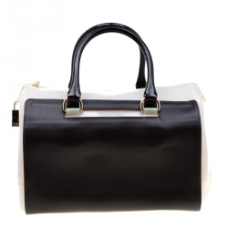 Pre Owned Furla Multicolor Glossy Rubber and Leather Leopard Detailed Candy Satchel