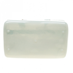 Pre Owned حقيبة ساتشل فرولا كاندي مطاط بنقوش جلد تمساح خضراء نعناعية فاتحة