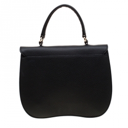 Furla Black Leather Ducale Top Handle Bag