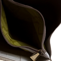 Pre Owned Furla White Croc Embossed Leather Divide It Tote