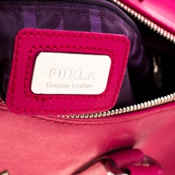 Pre Owned Furla Fuchsia Leather Satchel