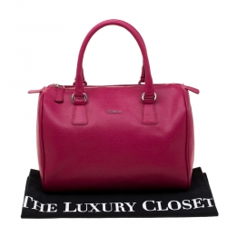 Pre Owned Furla Fuchsia Leather Satchel