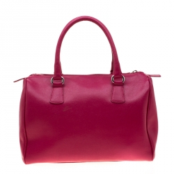 Pre Owned Furla Fuchsia Leather Satchel