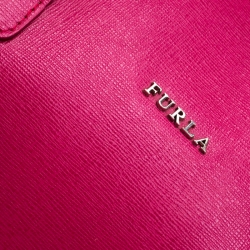 Pre Owned Furla Fuchsia Leather Satchel