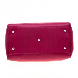 Pre Owned Furla Fuchsia Leather Satchel