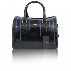 Pre Owned Furla Black Rubber Painted Candy Bag 