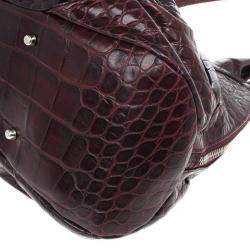 مملوكة مسبقًا Furla Red Embossed Python Leather Clara Tote